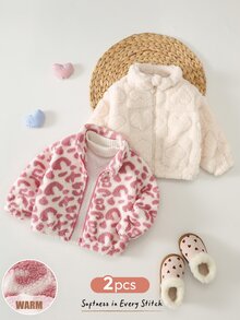 Cozy Pixies 2PCS Baby Girls Autumn Winter Jackets - Multicolor - View 8