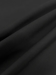 Balvessa Contrast Binding Button Detail Bodycon Dress - Black - View 6