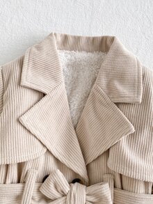 SHEIN Playful Pals Baby Girls Trench Coats - Apricot - View 8