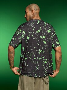 Beetlejuice X SHEIN Men's Letter Print Casual Versatile Daily Wear T-Shirt - Black - View 2