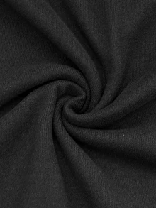 SHEIN LUNE CURVE Gaun Wanita Ukuran Plus untuk Musim Semi/Gugur, Elegan untuk Perjalanan, Liburan, Pesta, Warna Hitam Polos, Leher V, Lengan Panjang, Hem Berkerut, Desain Duyung, Cocok untuk Dipakai di Musim Semi/Gugur - Hitam - View 5