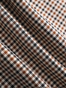 Trelyra Women's Plaid Pleated Casual Versatile Everyday Jumpsuit - Apricot - View 5