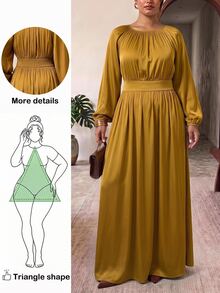 Truni Dress Ukuran Plus - Hijau - View 3