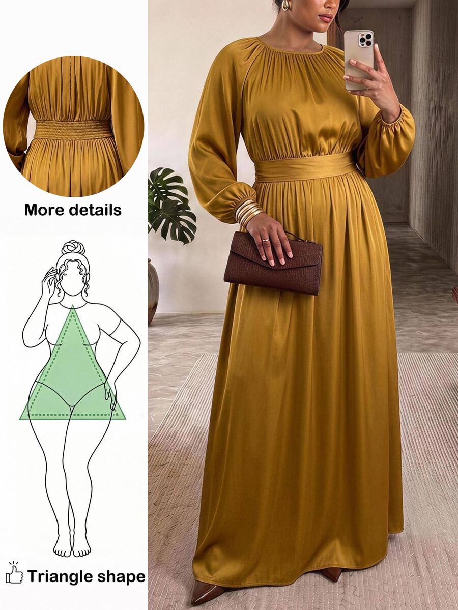 Truni Dress Ukuran Plus - Hijau - View 1