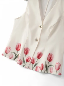 GlowEve CURVE Women's Plus Size Elegant Commute Floral 2 Pieces Set - Multicolor - View 5