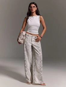 Athîral Denim 女款休閒百搭日常旅行牛仔褲，附口袋與鈕扣設計 - 彩色 - 查看 2