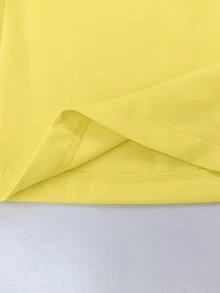 Elenzga Women Plus Size Solid Color Buttoned Slim Fit Blazer Graduation,Back To School,Teacher Fall Autumn - Yellow - View 7