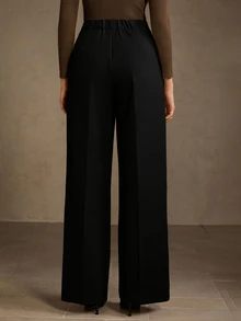 MOTF PREMIUM ELEGANT COMMUTER STRUCTURED STRAIGHT LEG DRESS PANTS - Black - View 3
