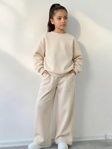 Hoodie & Sweatshirt Anak Perempuan Remaja - Aprikot - View 4