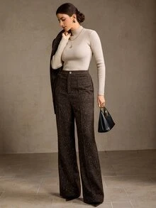 MOTF PREMIUM WOOL PRESS CREASE SUIT PANTS - Coffee Brown - View 7