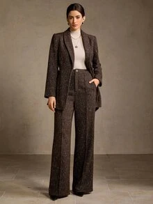 MOTF PREMIUM WOOL PRESS CREASE SUIT PANTS - Coffee Brown - View 6