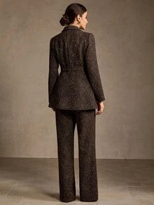 MOTF PREMIUM WOOL PRESS CREASE SUIT PANTS - Coffee Brown - View 3