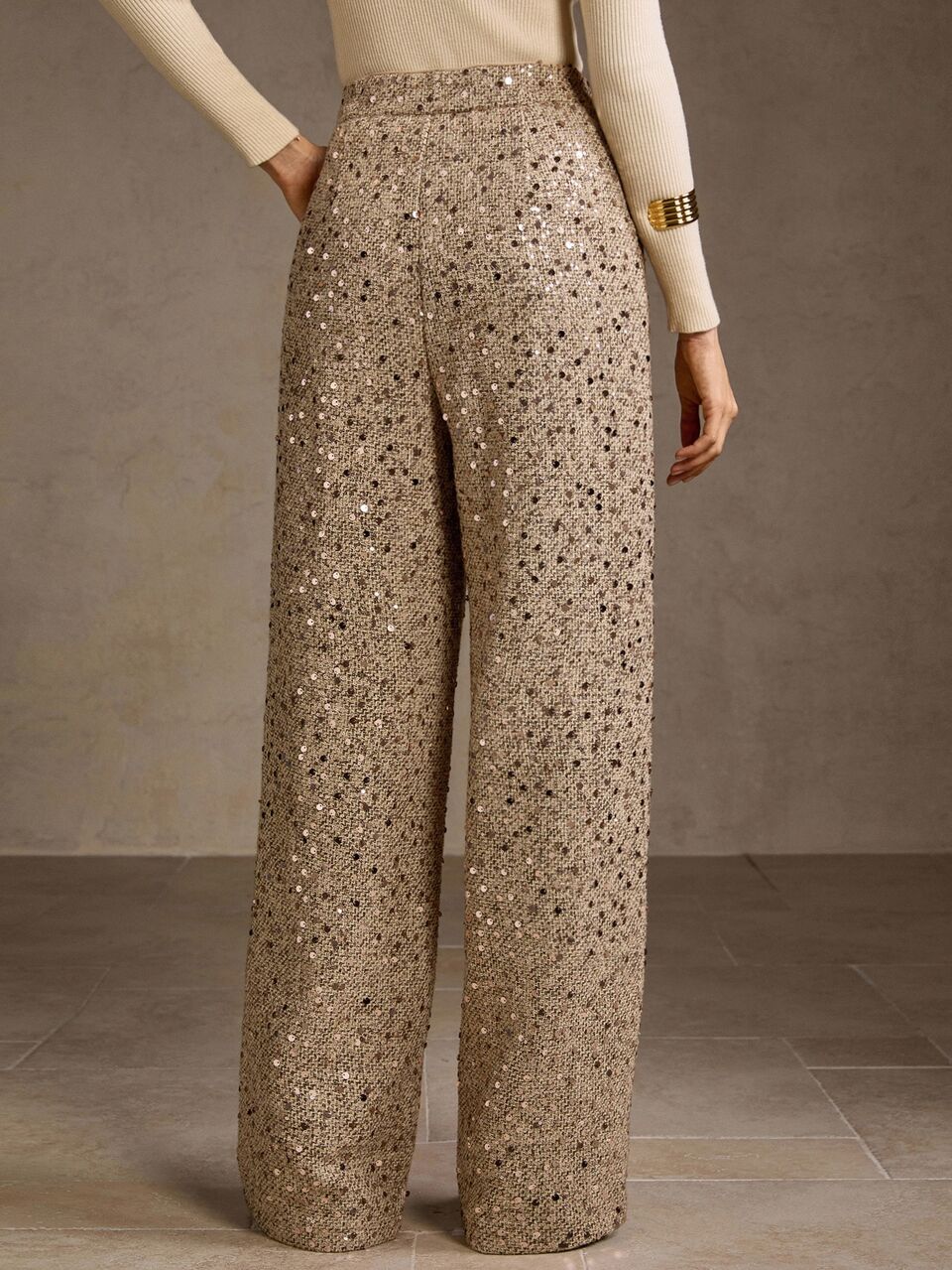 MOTF SEQUIN SLANT POCKET SUIT PANTS