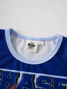 SHEIN | PAW Patrol Young Boy Comfortable Cute Colorblock Dog Print Round Neck Tank Top, Summer - Blue - View 3