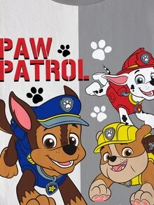 SHEIN | PAW Patrol Young Boy Crew Neck Letter Cartoon Print Casual Versatile Daily Wear Short Sleeve T-Shirt - White - View 6