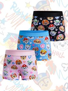 SHEIN | PAW Patrol 3pcs Young Girl Allover Print Panties, Polyester Fabric All-Over Cute Pattern - Multicolor - View 8