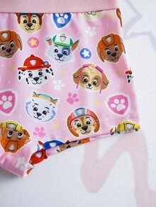 SHEIN | PAW Patrol 3pcs Young Girl Allover Print Panties, Polyester Fabric All-Over Cute Pattern - Multicolor - View 7