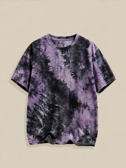 EASEVO Lässiges Herren-T-Shirt in Große Größen mit Batik-Muster