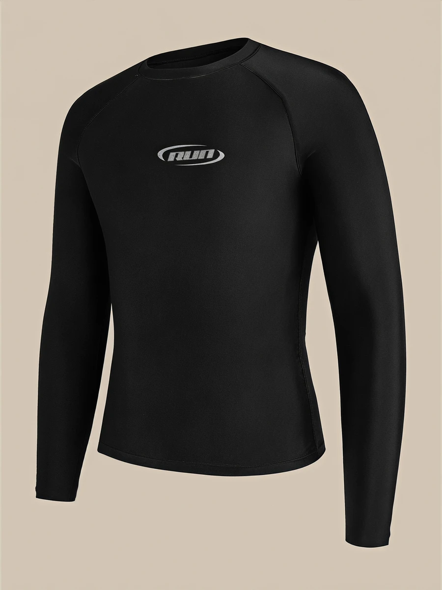 EASEVO Men's Plus Size Surf Swim Beach Sun Protection Sports Fitness Casual Top - Black - View 1