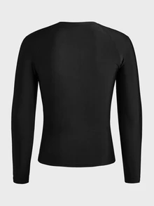 EASEVO Men's Plus Size Surf Swim Beach Sun Protection Sports Fitness Casual Top - Black - View 4