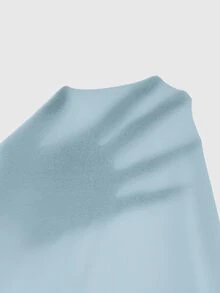 Zielony 女式纯色方领长袖修身休闲T恤秋季女士布料淡蓝色上衣淡蓝色上衣浅蓝色上衣蓝色长袖上衣女士浅蓝色长袖上衣 - 藍色 - 查看 9
