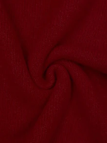 SHEIN 新款升級加厚女款秋冬極簡風酒紅圓領落肩長袖套頭毛衣，適合休閒、度假、旅行、購物、日常通勤 - 酒紅色 - 查看 9