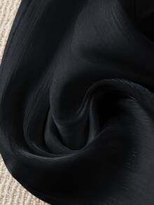 EMERY ROSE Women's Solid Color Pleated Wide Leg Loose Elastic Waist Long Pants, Summer Fall Cloth For Women - Black - View 4