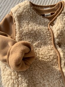 男女嬰兒/幼兒 3件組秋冬保暖內裡加厚休閒可愛羊羔絨背心外套套裝，嬰兒運動套裝，冬季穿搭套裝，嬰兒衣物 - 棕色 - 查看 6