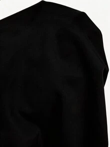 Elenzga Asymmetrical Waist Cinched Short Sleeve Plus Size 2 Pieces Set - Black and White - View 5