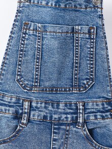 Tween Girl Vintage Washed Adjustable Strap Y2K Stretchy Denim Flared Pants, School, Campus, College Summer Holiday Autumn Fall - Light Wash - View 7