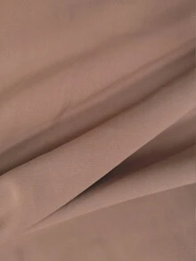 GlowEve Solid Blouse & Polka Dot Pleated Skirt Set Without Belt - Coffee Brown - View 4