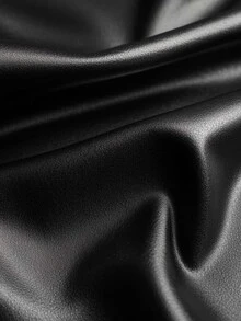 Resyla Kamisol Fashion Wanita Kulit PU Warna Polos dengan Tali Rantai Silang - Hitam - View 5