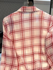 Resyla Women's Plaid Lightweight Casual Loose Shirt, Fashionable Sun Protection, Spring/Summer - Pink - View 5