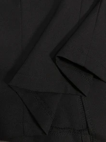 SHEIN Elegant Design Women's Blazer, Fashionable Minimalist Lace Mid-Sleeve, Suitable For Business Office Wear - Black - View 6