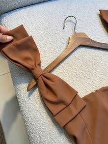 Women Short Dresses - Brown - View 2