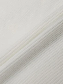 Velvienne Atasan Lengan Panjang Putih Ukuran Plus Wanita untuk Musim Semi/Gugur, Sederhana, Serbaguna, Modis, dengan Desain Pita Elegan, Cocok untuk Dipakai di Musim Semi/Gugur - Putih - View 7