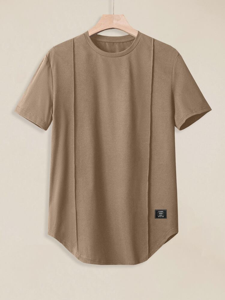 COMVAIL Men's Plus Size Minimalist Casual Versatile  Crew Neck Short Sleeve T-Shirt Vacation Black Summer - Brown - View 1