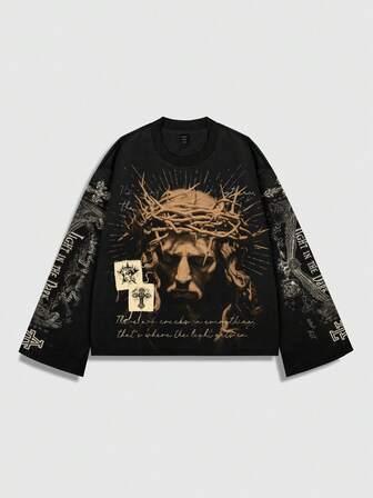2026 Frühling/Herbst Neue Mode T-Shirt Grafik Herren T-Shirt Unisex Paar Lässig Mode Damen Rundhals Langarm Top