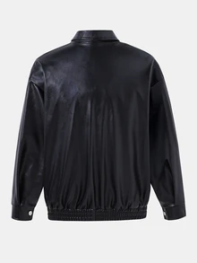 Tween Girls Long Sleeve Autumn Fashion Versatile Black Zip Up Jacket, Winter, Casual, Solid, Back To School, For Girls, Outfit - Black - View 2