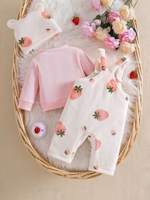 SHEIN Newborn Baby Sets - Baby Pink - View 3