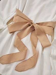 SHEIN Fiorisel 顏色積木拼接2合1前鈕長袖休閒襯衫 - 杏色 - 查看 4