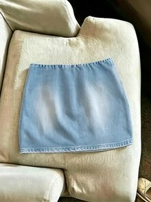 SHEIN Franclia 女款夏季套裝，秋季優雅裙裝，休閒約會穿搭，Y2K風格，畢業季、度假、通勤辦公，裙褲，淺藍色 - 藍色 - 查看 2