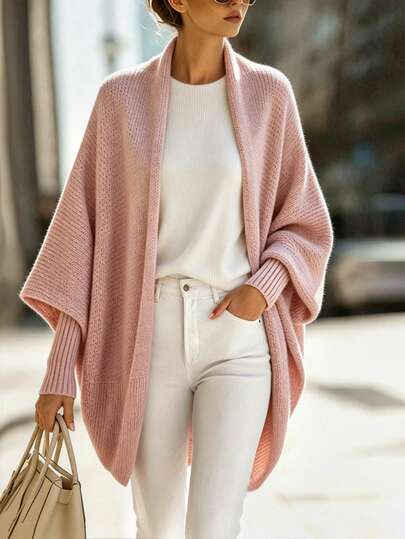 Balvessa Women's Fashion Street French Style Long Sleeve Sweater For Daily Wear
