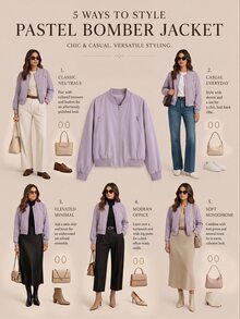 EMERY ROSE Plus Size Women's Solid Color Long Sleeve Zipper Casual Baseball Jacket, Suitable For Autumn Wear Fall - Purple - View 5
