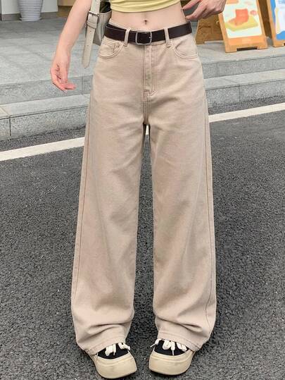 DAZY レディース ルーズフィット デニムパンツ ポケット付き ジーンズ かわいいトップス