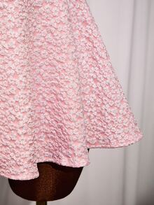 Mistrie The Lady's New Sexy Deep V-Neck Collar-Belt Dress, With A Backless And Sexy Design, Textured Flower - Pink - View 9