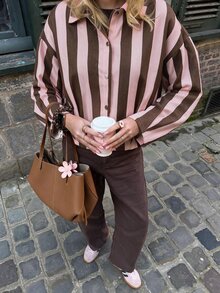 Flora Isola Flora Isola Women's Striped Colorblock Casual Versatile Daily Long Sleeve Jacket - Multicolor - View 3