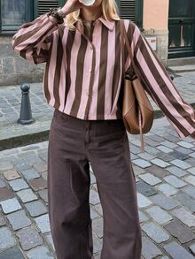 Flora Isola Flora Isola Women's Striped Colorblock Casual Versatile Daily Long Sleeve Jacket - Multicolor - View 8