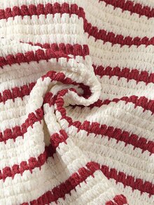 Bubblio Baby Boy Casual Versatile Textured Striped Lapel Short Sleeve Cardigan - Multicolor - View 8