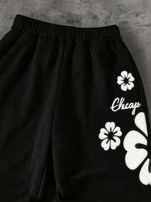 Tween Boy Floral Print Fashion Versatile Loose Fit Sweatpants With Pockets - Multicolor - View 6
